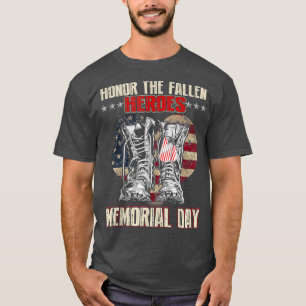 Ehrung der Vintagen Fahne des gefallenen Helden-Ge T-Shirt