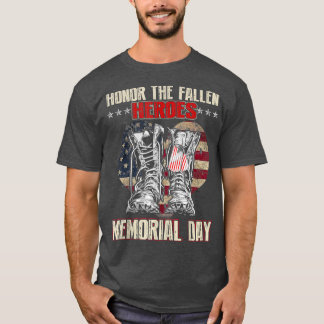 Ehrung der Vintagen Fahne des gefallenen Helden-Ge T-Shirt