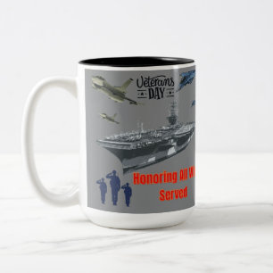Ehrung des mächtigen militärischen Grau Zweifarbige Tasse