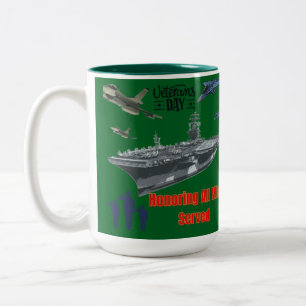 Ehrung des mächtigen militärischen Jägers grün Zweifarbige Tasse