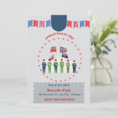 "Ehrung unserer Helden: Feste der Streitkräfte Einladung (Stehend Vorderseite)