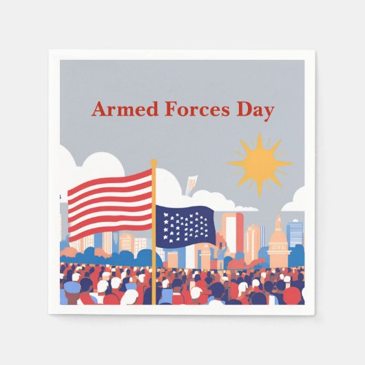 Ehrung unserer Helden: Feste der Streitkräfte Serviette (Vorderseite)
