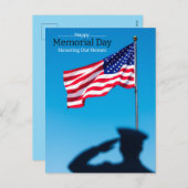 Ehrung unserer Helden - Glücklicher Gedenktag Feiertagspostkarte (Vorne/Hinten)