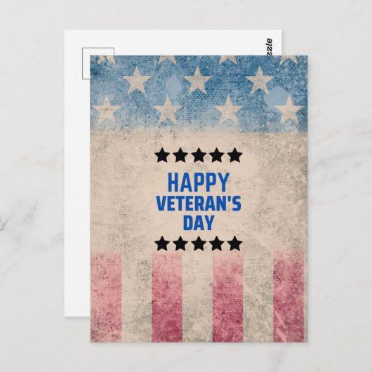 Ehrung unseres Helden Happy Veteran's Day Postkarte (Vorne/Hinten)