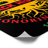 Ehrung vergangener Inspirierend Schwarzgeschichte Poster (Ecke)