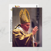 Ehrwürdige Papst Johannes Paul II. Postkarte (Vorne/Hinten)