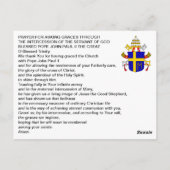 Ehrwürdige Papst Johannes Paul II. Postkarte (Rückseite)