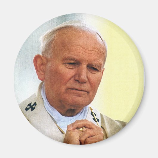 Ehrwürdiger Papst Johannes Paul II Magnet (Vorne)