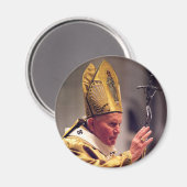 Ehrwürdiger Papst Johannes Paul II Magnet (Vorderseite/Rückseite)