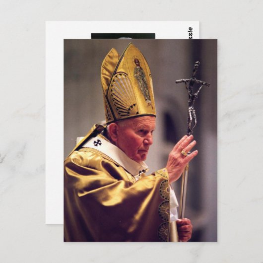 Ehrwürdiger Papst Johannes Paul II Postkarte (Vorne/Hinten)