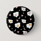 Ei-Abendmond-Konfetti-Muster Button (Vorderseite)