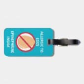 Ei-Allergie-Marienkäfer-medizinischer wachsamer Gepäckanhänger (Rückseite horizontal)