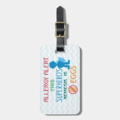 Ei-Allergie-Superheld-Alarm-Umbau für medizinische Gepäckanhänger (Vorderseite vertikal)