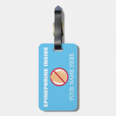 Ei-Allergie-Superheld-Alarm-Umbau für medizinische Gepäckanhänger (Rückseite vertikal)