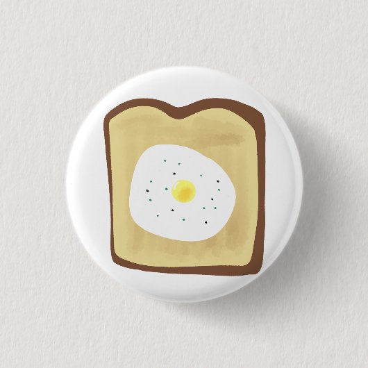 Ei auf Toast Frühstück mit Sonnenseite oben Button (Vorderseite)