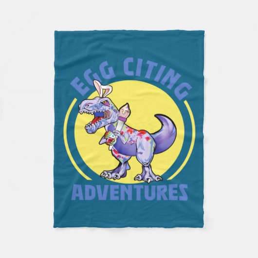 Ei Aufregende Abenteuer Ostern T Rex Dinosaurier H Fleecedecke (Vorderseite)
