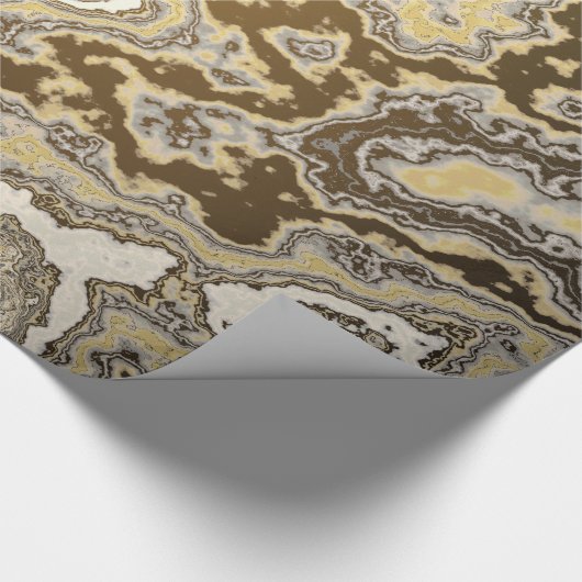 Ei aus Gold und Sandstein Geschenkpapier (Ecke)