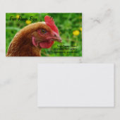 Ei-Bauernhof-Rhode Island Rot-Henne-Visitenkarten Visitenkarte (Vorne/Hinten)
