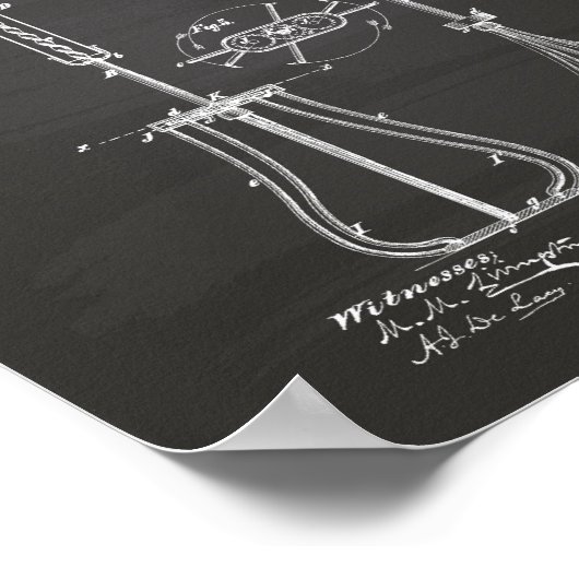 Ei Beaters 1874 Patent Art - Chalkboard Poster (Ecke)