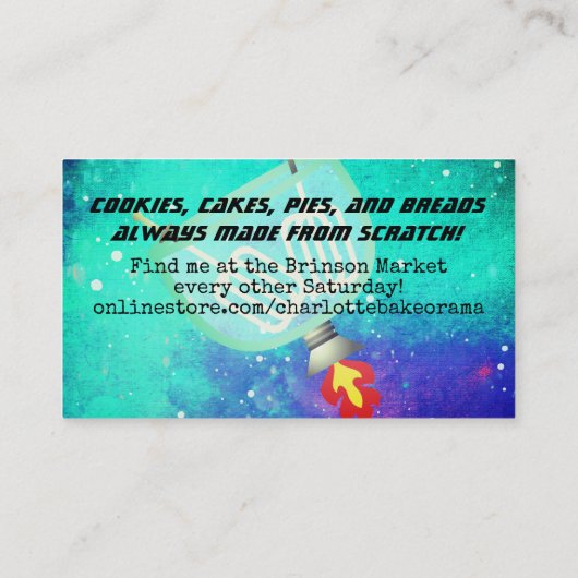 Ei Beaters Rakete Universum Stand Mixer Bäckerei B Visitenkarte