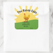 Ei-Box-Etikett Quadratischer Aufkleber (Tasche)