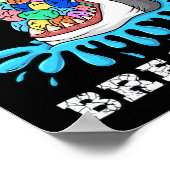 Ei Breaker Hai Ostern Spaß Jungen Mädchen Kinder 1 Poster (Ecke)