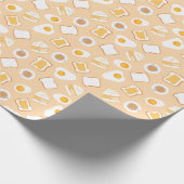 Ei, Brot, Milch, Kaffeepflanze Geschenkpapier (Ecke)