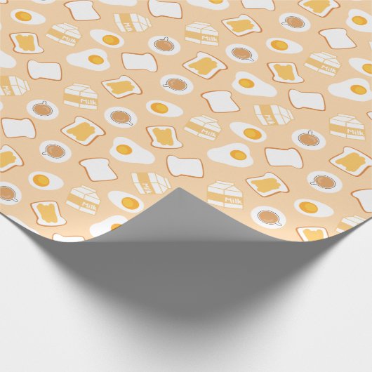 Ei, Brot, Milch, Kaffeepflanze Geschenkpapier (Ecke)