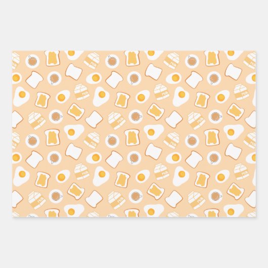 Ei, Brot, Milch, Kaffeepflanze Geschenkpapier Set (Vorderseite 3)