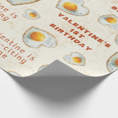 Ei-Citing Baby GRILLEN zum ersten Geburtstag Geschenkpapier (Ecke)