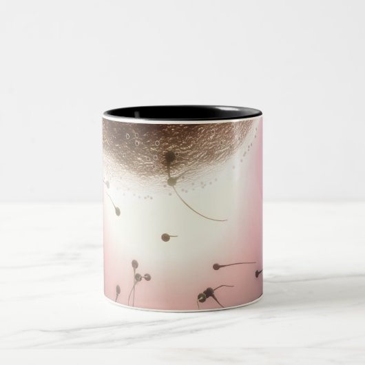 Ei, das durch Samenzellen befruchtet wird Zweifarbige Tasse (Mittel)