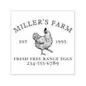 Ei der Familie mit Vintagen Hühnerlogos Permastempel (Design)