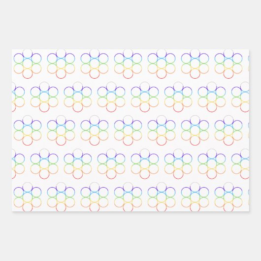 Ei des Lebens Chakra 3 Blatt Wrapping Paper Set (Vorderseite 2)