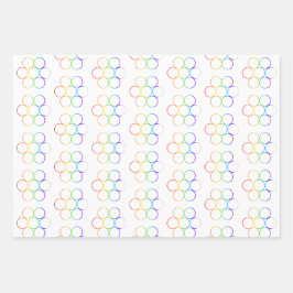 Ei des Lebens Chakra 3 Blatt Wrapping Paper Set