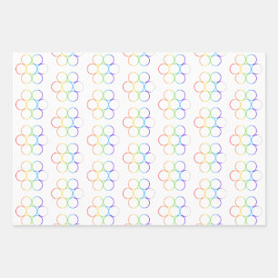 Ei des Lebens Chakra 3 Blatt Wrapping Paper Set