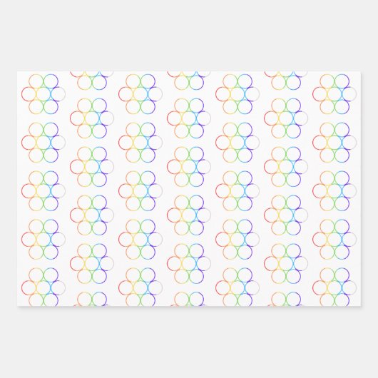 Ei des Lebens Chakra 3 Blatt Wrapping Paper Set (Vorderseite)