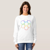 Ei des Lebens Chakra Frauen Sweatshirt (Vorne ganz)