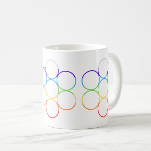 Ei des Lebens Chakra Kaffeetasse (VorderseiteRechts)