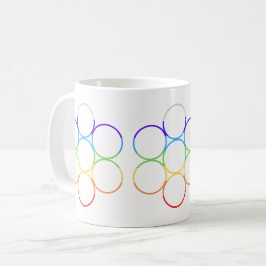 Ei des Lebens Chakra Kaffeetasse (Vorderseite Links)