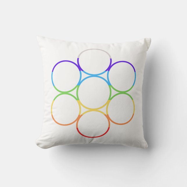 Ei des Lebens Chakra Kissen (Vorderseite)