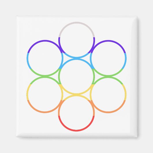 Ei des Lebens Chakra Platz Magnet (Vorne)