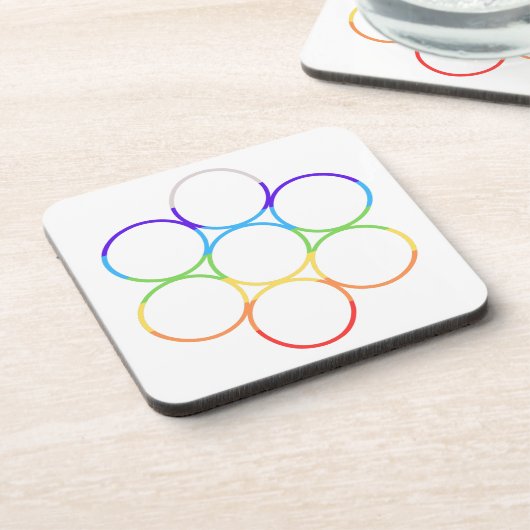 Ei des Lebens Chakra Platz Set Getränkeuntersetzer (Linke Seite)