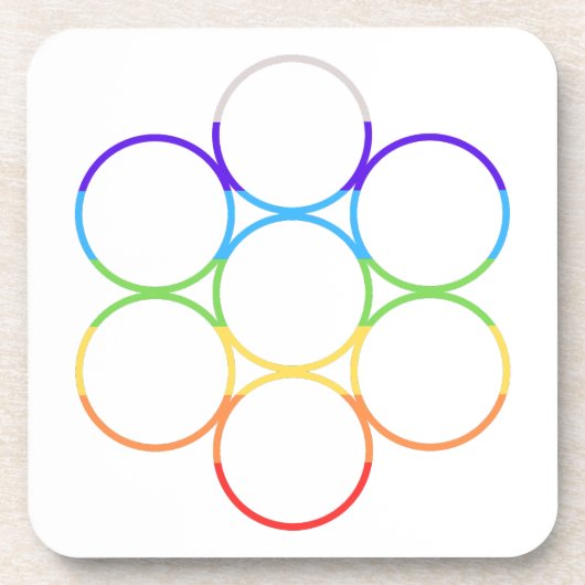 Ei des Lebens Chakra Platz Set Getränkeuntersetzer (Vorderseite)