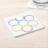 Ei des Lebens Chakra Single Rechteckiger Pappuntersetzer (angewinkelt)