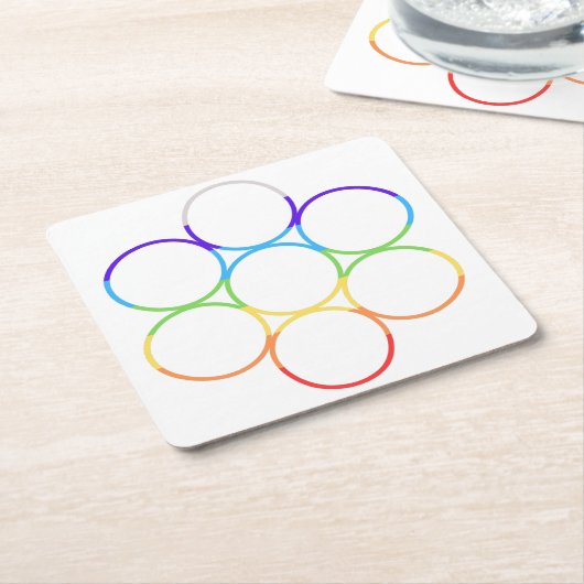 Ei des Lebens Chakra Single Rechteckiger Pappuntersetzer (angewinkelt)