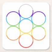 Ei des Lebens Chakra Single Rechteckiger Pappuntersetzer (Vorderseite)