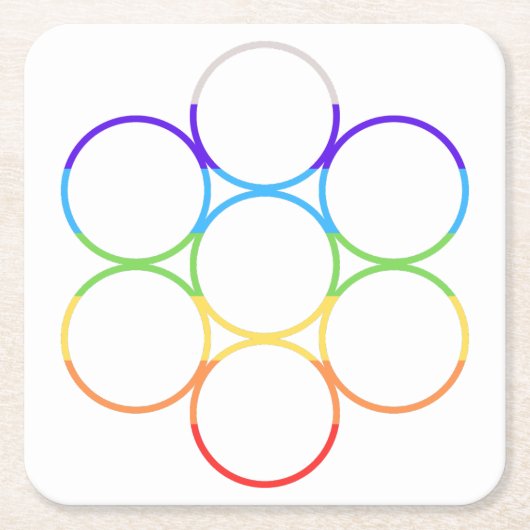 Ei des Lebens Chakra Single Rechteckiger Pappuntersetzer (Vorderseite)