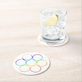 Ei des Lebens Chakra Single Runder Pappuntersetzer (Vor Ort)