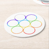 Ei des Lebens Chakra Single Runder Pappuntersetzer (Angewinkelt)