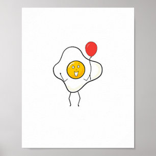 Ei-Design mit Luftballon, personalisieren, anpasse Poster